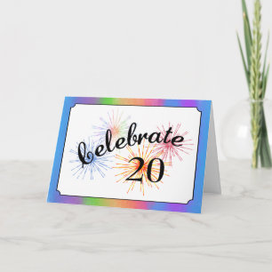 Tarjeta Celebración del 20° Aniversario
