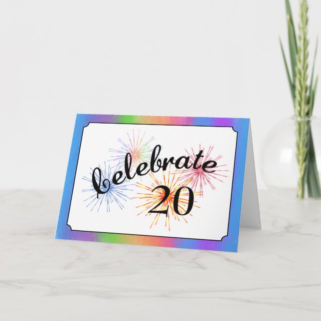 Tarjeta Celebración del 20° Aniversario (Anverso)