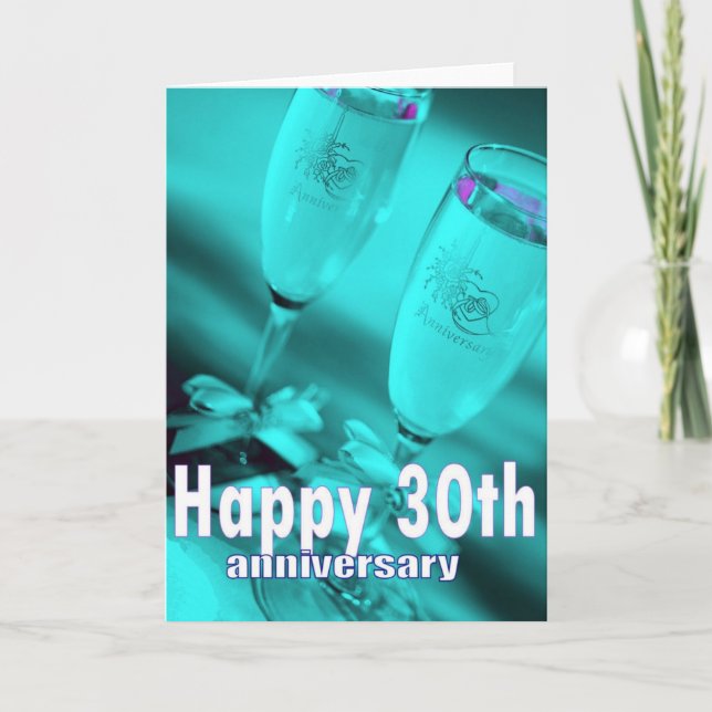 Tarjeta Celebración del 30° aniversario del boda (Anverso)