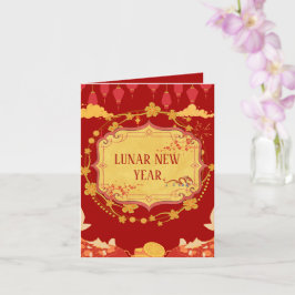 Tarjeta Celebración del Año Nuevo Lunar: Una noche de aleg