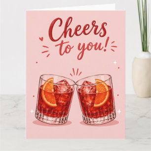 Tarjeta Celebración del cumpleaños con Negroni