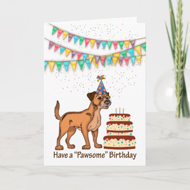 Tarjeta Celebración del cumpleaños del perro del Territori (Anverso)