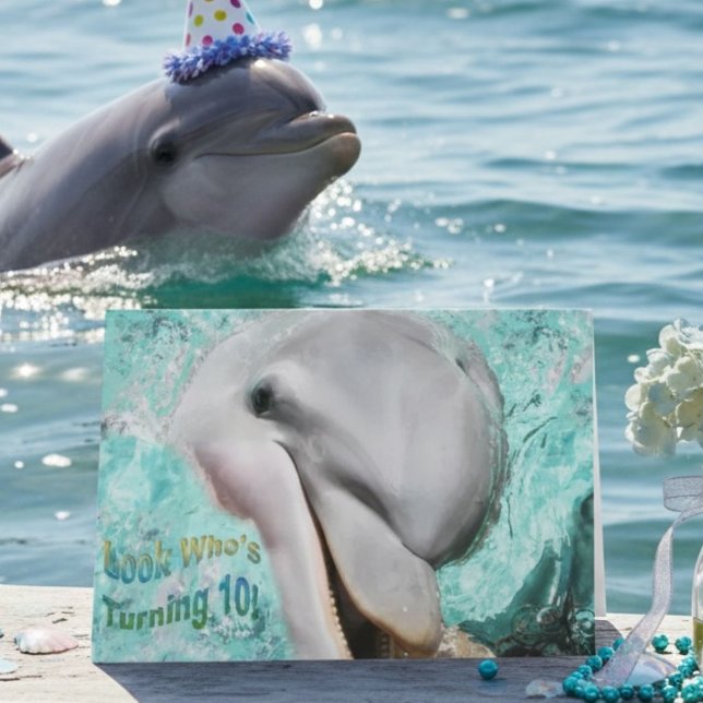 Tarjeta Celebración del décimo cumpleaños de Dolphin (Subido por el creador)