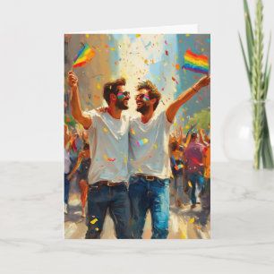 Tarjeta Celebración del desfile del Orgullo Alegre