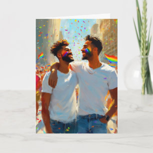 Tarjeta Celebración del Desfile Orgulloso Alegre