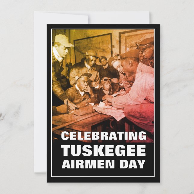 Tarjeta Celebración del DÍA DEL AIRMEN DE TUSKEGEE (Anverso)