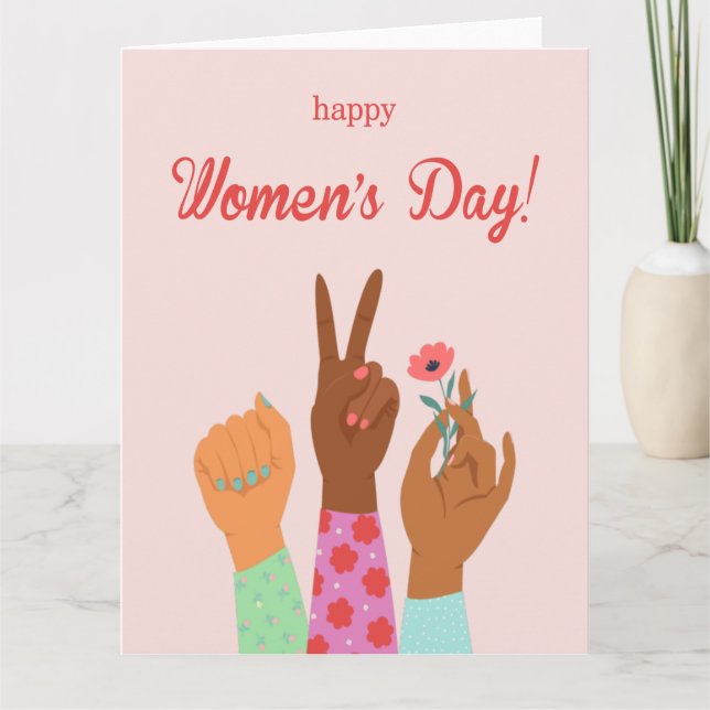Tarjeta Celebración del Día Internacional de la Mujer (Anverso)