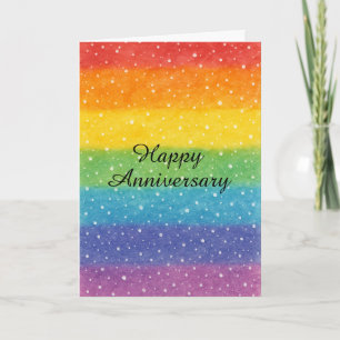 Tarjeta Celebración del Orgullo del Arcoíris Nevado Aniver