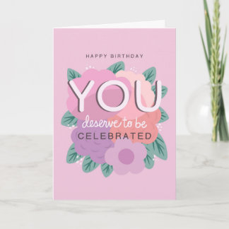 Tarjeta Celebración del ramo de flores de cumpleaños