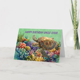 Tarjeta Celebración en el océano – Tortuga marina