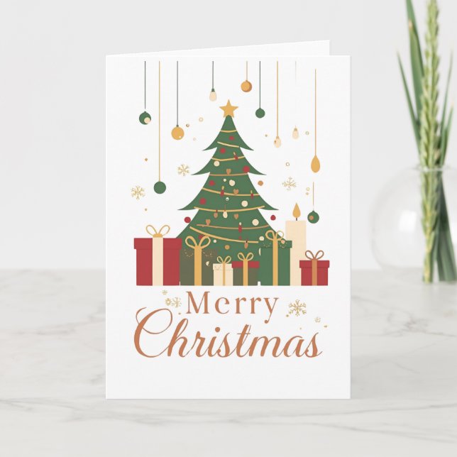Tarjeta Celebración Navideña Acogedora (Anverso)