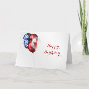 Tarjeta Celebración Patriótica Cumpleaños