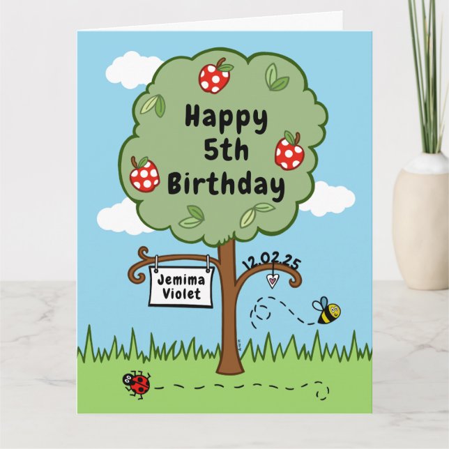 Tarjeta Celebración personalizada Cumpleaños de niño numer (Anverso)