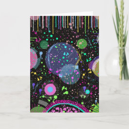 Tarjeta Celebraciones Celestiales: Arte Abstracto Maximali