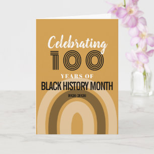 Tarjeta Celebrando 100 Años del Mes de la Historia Afroame