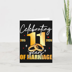 Tarjeta Celebrando 2015 11º 11 años de matrimonio