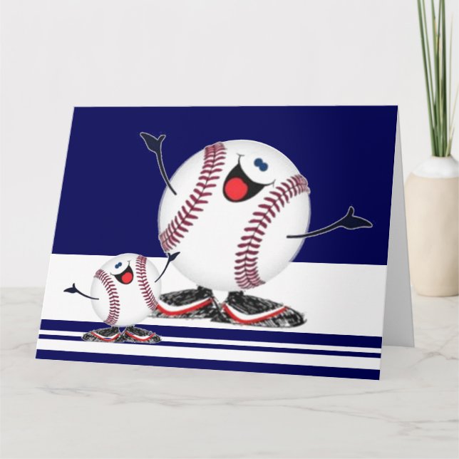 Tarjeta Celebrando Béisbol (Anverso)