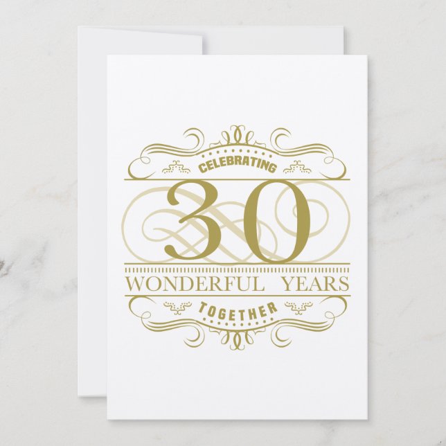 Tarjeta Celebrando el 30° aniversario (Anverso)