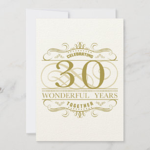 Tarjeta Celebrando el 30° aniversario