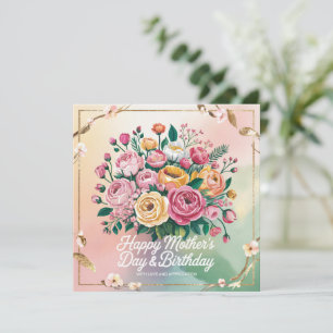 Tarjeta Celebrando el cumpleaños de la madre juntos