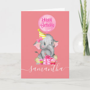 Tarjeta ¡Celebrando el primer cumpleaños de nuestra niñita