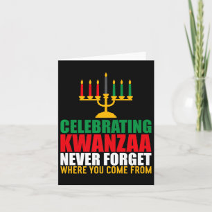 Tarjeta Celebrando Kwanzaa Nunca Olvides De Dónde Vienes F