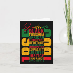 Tarjeta Celebrando la independencia de la libertad negra e