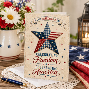 Tarjeta Celebrando la Libertad, Celebrando América Patriót