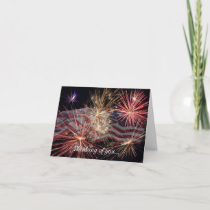 Tarjeta Celebrando que Estados Unidos piense en ti