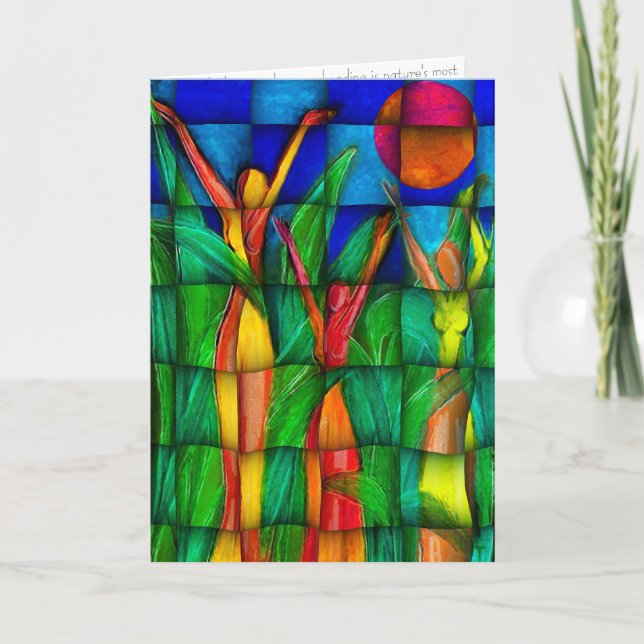 Tarjeta Celebrando Sun (tarjeta) (Anverso)