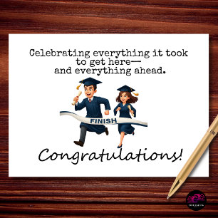 Tarjeta Celebrando Todo Lo Que Tomó Felicidades Graduación