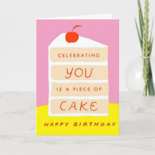 Tarjeta Celebrando tu cumpleaños es pan comido