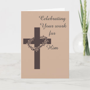 Tarjeta Celebrando tu trabajo para él.e