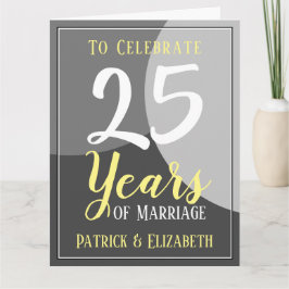 Tarjeta Celebrar 25 años de matrimonio