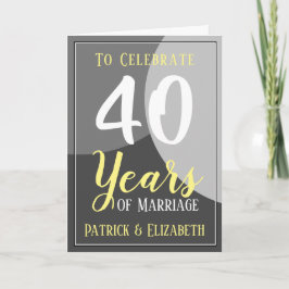 Tarjeta Celebrar 40 años de matrimonio