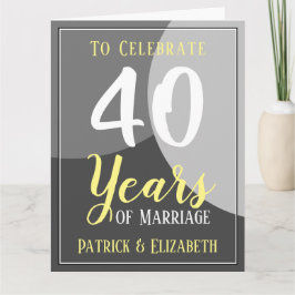 Tarjeta Celebrar 40 años de matrimonio