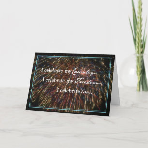 Tarjeta Celebrar con fuegos artificiales