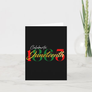 Tarjeta Celebrar el 18 de junio de 1865 Black Freedom Blac