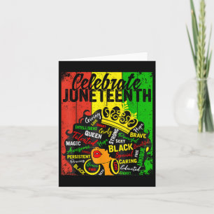 Tarjeta Celebrar el 18 de junio de 1865 el Chica negro Mag