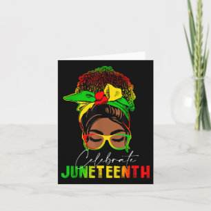 Tarjeta Celebrar el 18 de junio de 1865 Mensaje afroameric