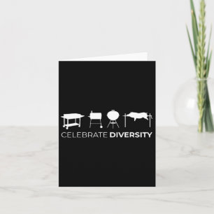 Tarjeta Celebrar el asador Bbq de diversidad