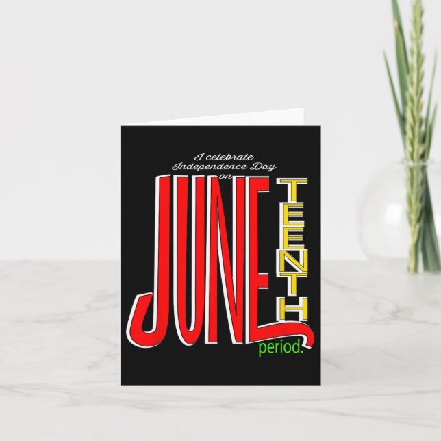 Tarjeta Celebrar el Día de la Independencia el 10 de junio (Anverso)