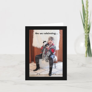 Tarjeta Celebrar el nuevo o sobrevivir el año viejo