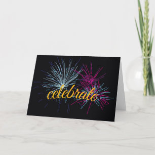 Tarjeta Celebrar fuegos artificiales