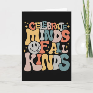 Tarjeta Celebrar Mentes De Todo Tipo Salud Mental Autismo