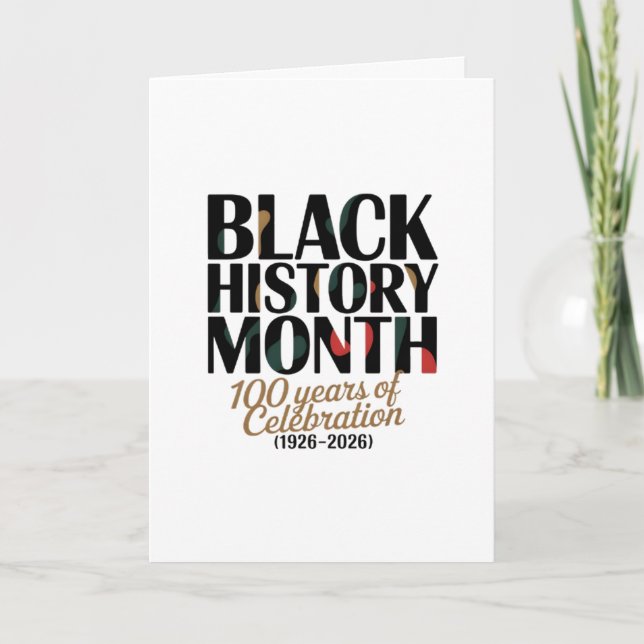 TARJETA CELEBRATE BLACK HISTORY MONTH  (Anverso)