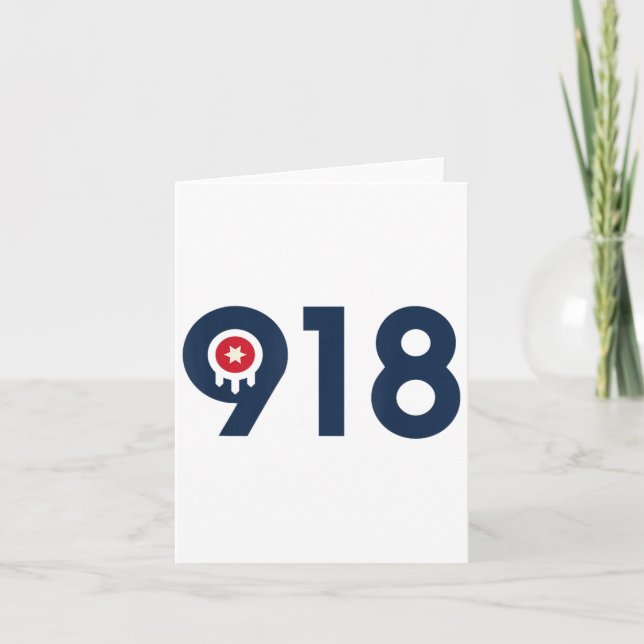 Tarjeta Celebrate The Nine One Eight Tulsa Oklahoma 918 Ar (Anverso)