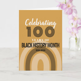 Tarjeta Celebrating 100 Years Of Black History Month