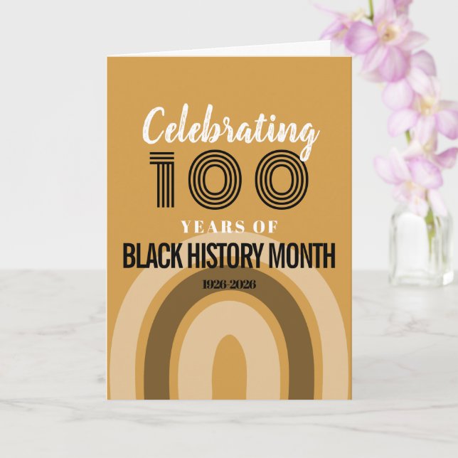 Tarjeta Celebrating 100 Years Of Black History Month (Orquídea)