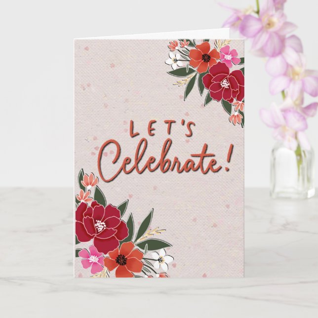 Tarjeta Celebremos  (Orquídea)